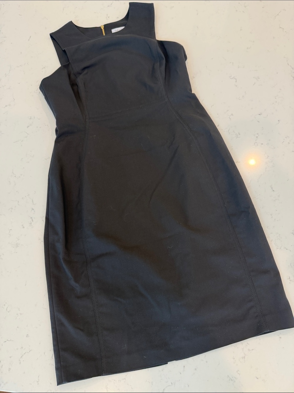 Calvin Klein Black Sleeveless Sheath Dress